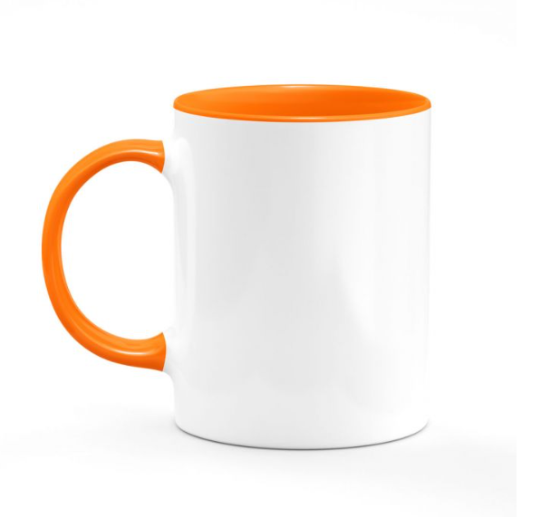 White Ceramic Sublimation Coffee Mug with Colored Inside/Handle -Box of 12 pcs - 11oz.