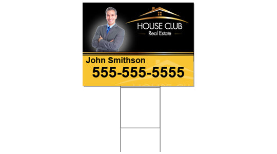 Yard Sign 2 Sides Print 24x18 With H-Stake